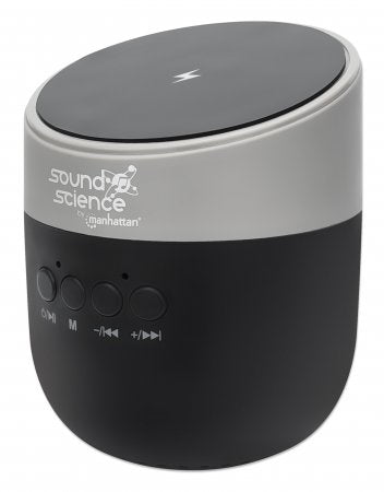 Metallic Bluetooth Speaker with Wireless Charging 3W Decent Sound 10m Range