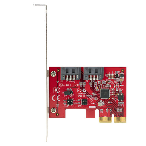 StarTech.com 2-Port PCIe-SATA-Erweiterungskarte – ASM1062R – 6 Gbit/s – Schnittstellenkarte