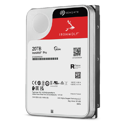 Seagate IronWolf Pro 20TB Internal Hard Drive - 7200 RPM, 256MB Cache, NAS Storage