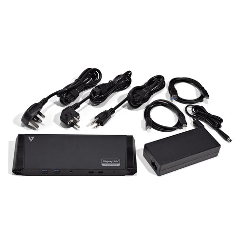 USB 3.2 Gen 1 Universal Docking Station with 65W Power Delivery - V7 DOCKUSBC