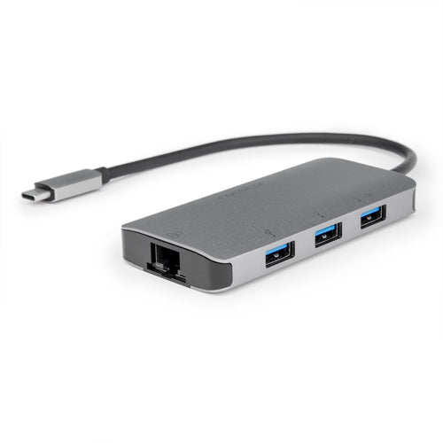 USB Type-C Docking Station 100W Power Delivery Rocstor Black/Silver