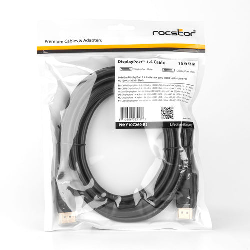 Rocstor Y10C269-B1 DisplayPort cable
