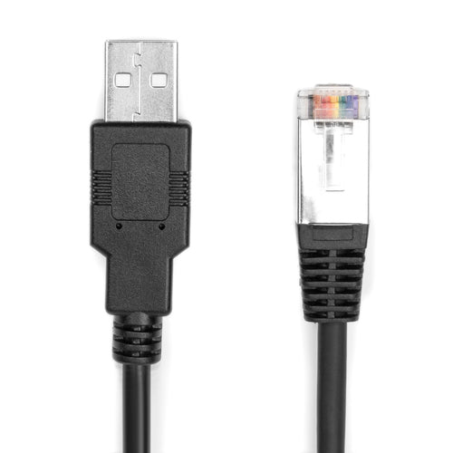 USB Type-A to RJ-45 Male Male Serial Cable 1.8m Black