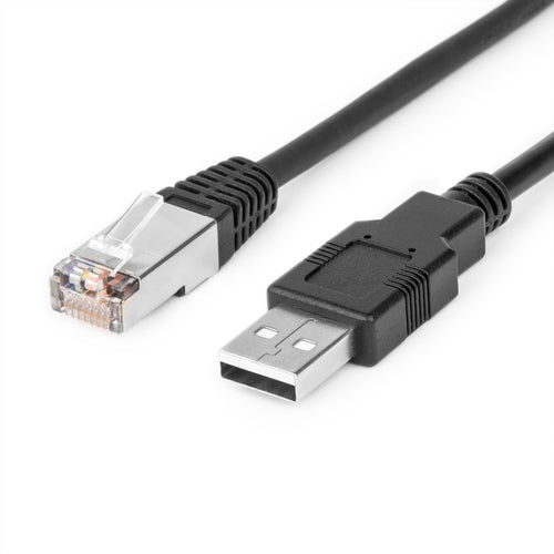USB Type-A to RJ-45 Male Male Serial Cable 1.8m Black
