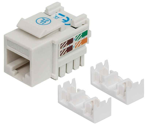 Cat6 UTP Keystone Jack Intellinet RJ-45 Weiß Flach