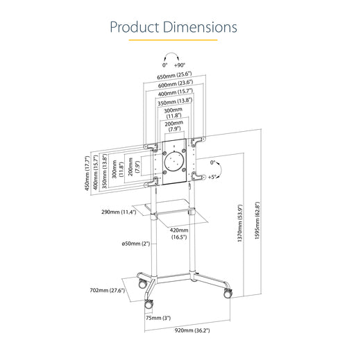 StarTech.com MBLTVSTNDEC TV mount/stand