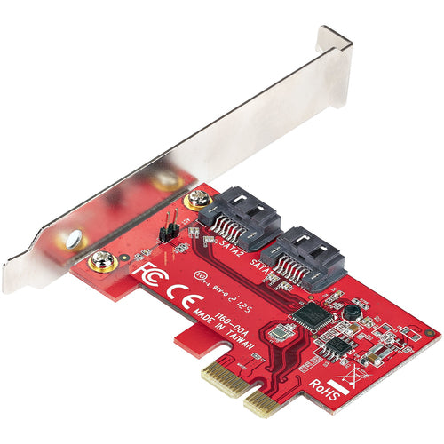SATA PCIe Expansion Card 2 Port 6Gbps ASMedia ASM1061 Adapter