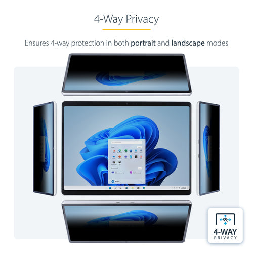13 Inch 4-Way Privacy Screen Filter for Surface Pro 8/9/X Touch-Enabled