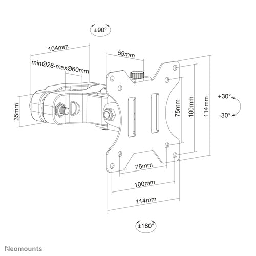 Neomounts FL40-430BL11 TV mount/stand