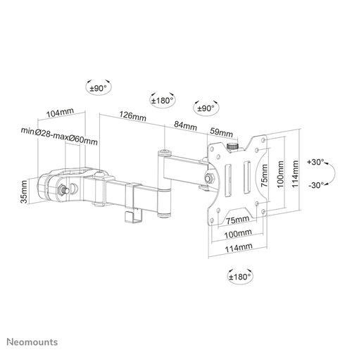 Neomounts FL40-450BL11 TV mount/stand