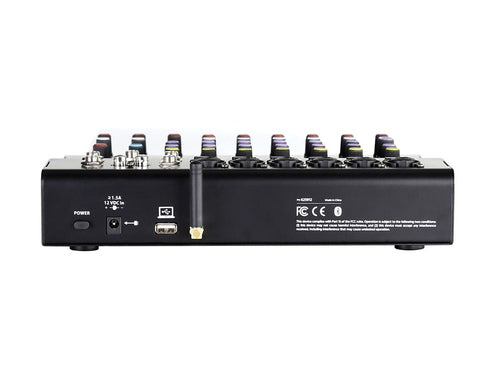 8-Channel Bluetooth Audio Mixer Monoprice Black