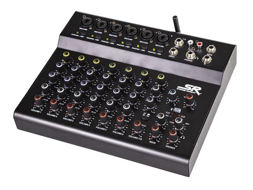 8-Channel Bluetooth Audio Mixer Monoprice Black