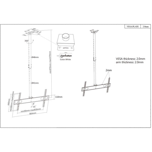 Manhattan 423625 monitor mount / stand