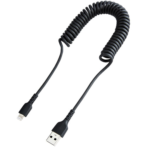StarTech.com 1m Coiled USB to Lightning Cable - MFi Certified, Durable TPE Jacket
