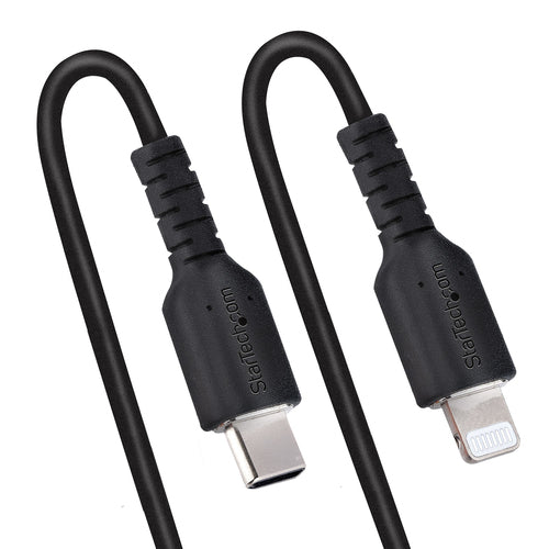 StarTech USB C to Lightning Cable - 1m Coiled, MFi Certified, Durable Charging Cable