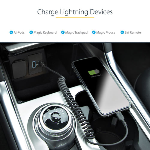 StarTech USB C to Lightning Cable - 1m Coiled, MFi Certified, Durable Charging Cable