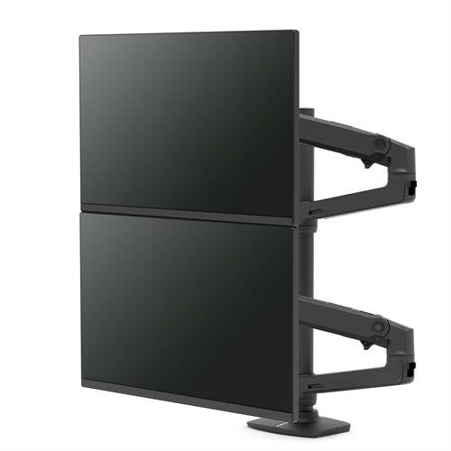 Dual-Monitor-Halterung Ergotron LX Series Tall Pole Arm Mattschwarz 20 kg Traglast