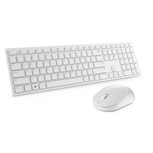 DELL KM5221W-WH Wireless Keyboard and Mouse Combo - Full-size QWERTY, White