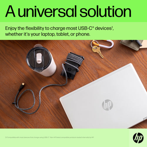 HP USB-C 65W Laptop-Ladegerät | Hochleistungs-Netzteil | Kompatibel mit Laptops