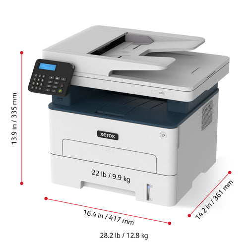 Multifunction Laser Printer Xerox B225 600x600 DPI A4