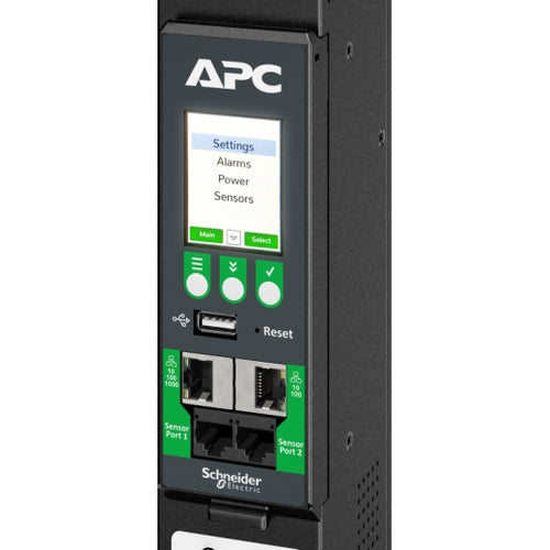 Stromverteilungseinheit (PDU) APC APDU10452SW 42 AC-Ausgänge LCD Schwarz