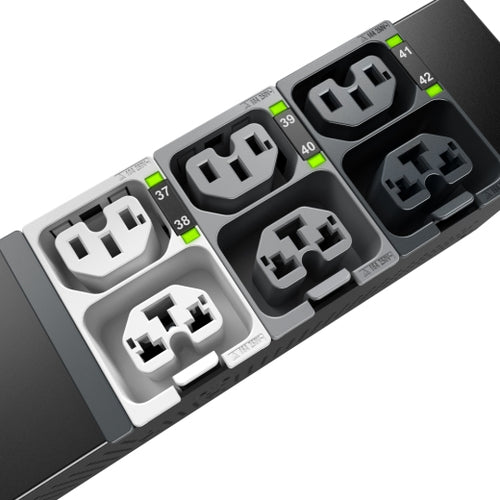 APC APDU10452SM Metered Switched PDU, 42 AC Outlets, Single-phase Black Power Distribution Unit