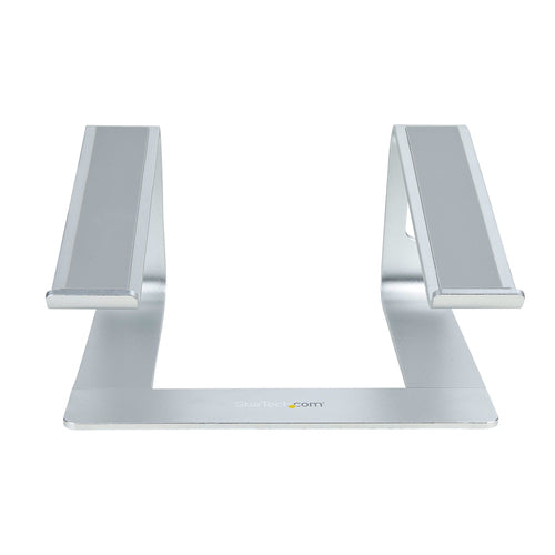 StarTech Ergonomic Aluminum Laptop Stand - Silver - Supports 5kg - Compatible with MacBook & Dell XPS