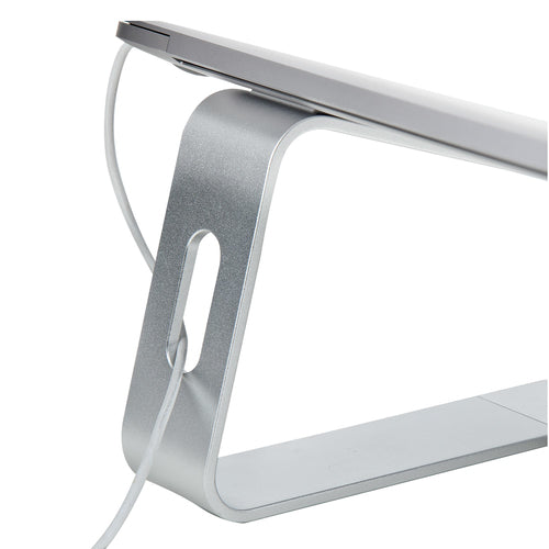 StarTech Ergonomic Aluminum Laptop Stand - Silver - Supports 5kg - Compatible with MacBook & Dell XPS