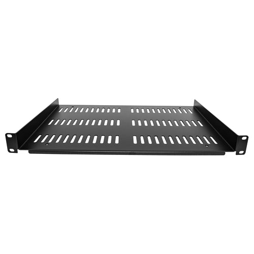 StarTech.com 1U Server Rack Shelf - 12" Deep Vented Tray - 55lb Capacity - Black