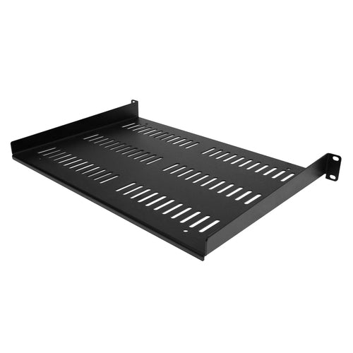 StarTech.com 1U Server Rack Shelf - 12" Deep Vented Tray - 55lb Capacity - Black