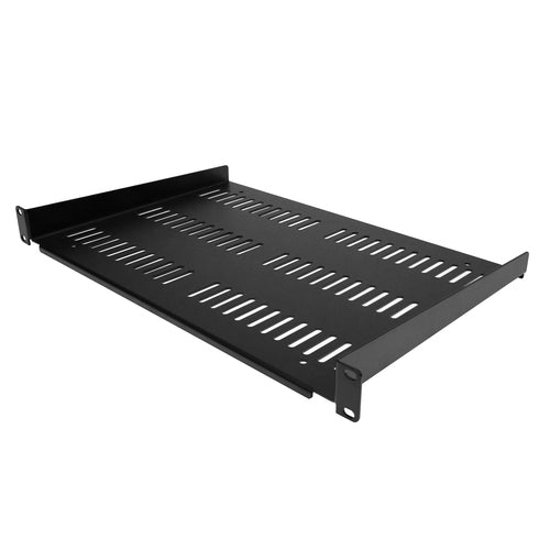 StarTech.com 1U Server Rack Shelf - 12" Deep Vented Tray - 55lb Capacity - Black