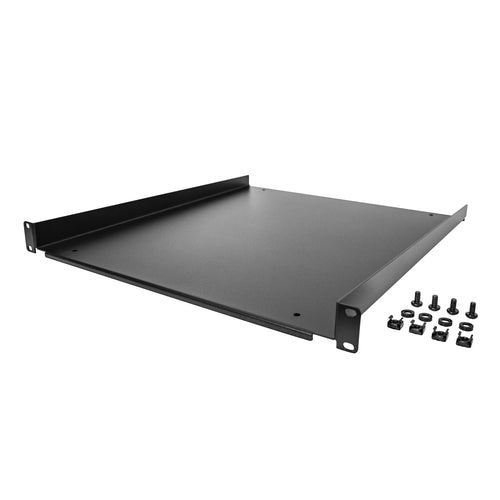StarTech.com 1U Server Rack Shelf - 20" Deep - 55lb Capacity - Universal Rack Mount