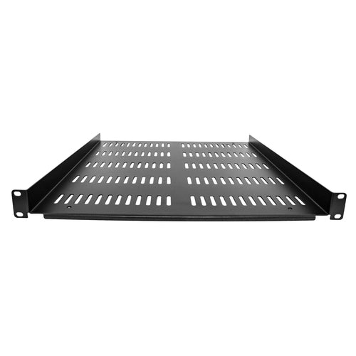 StarTech.com 1U Universal Vented Rack Shelf - Black - 20" Deep - 55lb Capacity