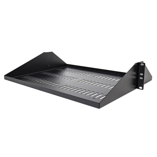 StarTech.com 2U Belüftete Rackablage für 19"-Geräte – Schwarz, robust – 90 kg Tragkraft