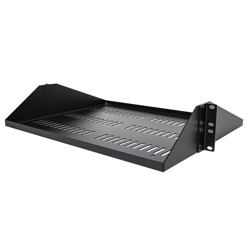 StarTech.com 2U Belüftete Rackablage für 19"-Geräte – Schwarz, robust – 90 kg Tragkraft