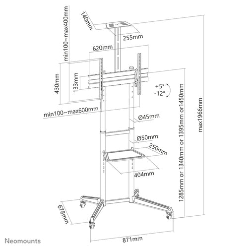 Neomounts FL50-550BL1 multimedia cart/stand