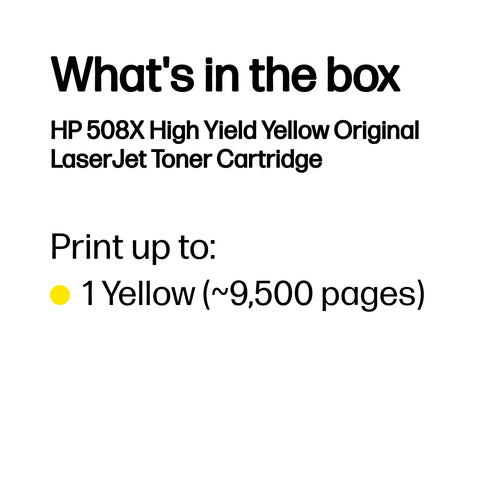 HP 508X High Yield Yellow Original LaserJet toner cartridge