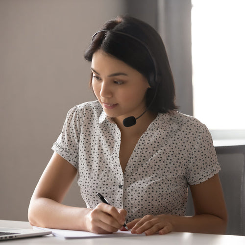 Kabelloses Büro-Headset Centon OB-A6A Schwarz für Callcenter
