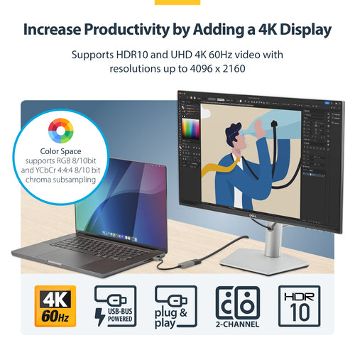 StarTech.com USBC-HDMI-CDP2HD4K60 USB graphics adapter