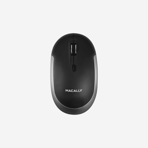 Kabellose Bluetooth Maus, beidhändig, 2400 DPI, Schwarz-Grau