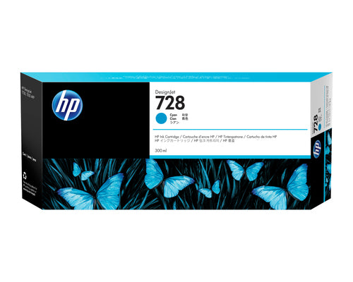 Cyan DesignJet Ink Cartridge 300ml for HP T730 T830 Printers