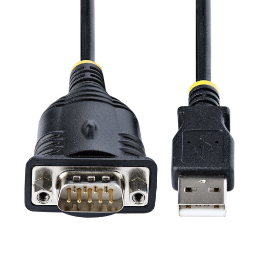 StarTech.com 3ft USB to Serial Adapter - DB9 Male RS232 Converter - Windows/Mac Compatible
