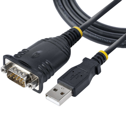 StarTech.com 3ft USB to Serial Adapter - DB9 Male RS232 Converter - Windows/Mac Compatible