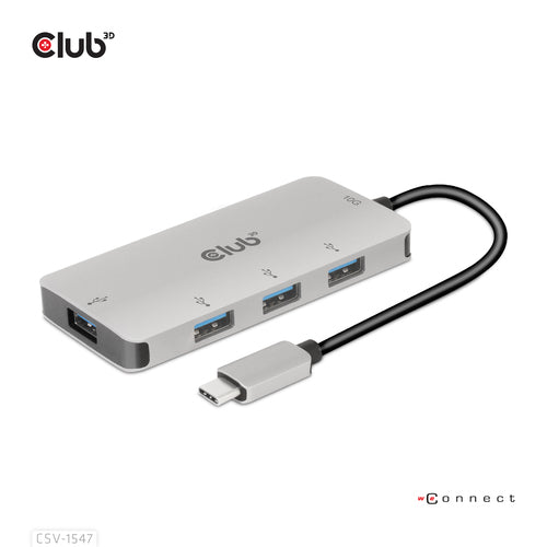 CLUB3D CSV-1547 4-Port USB-A Hub - 10Gbps Fast Transfer USB 3.2 Gen 2