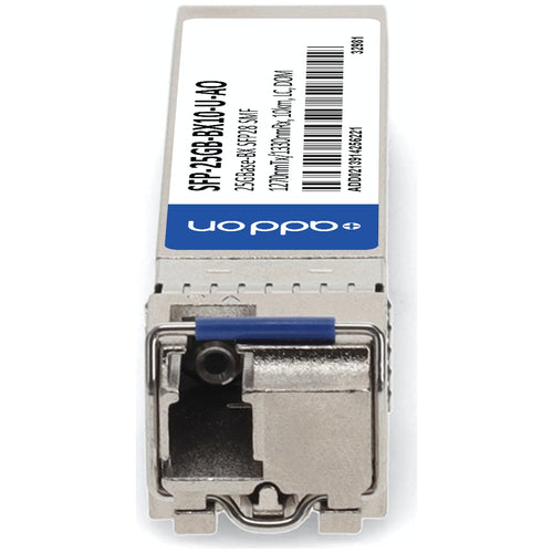 Fiber Optic Transceiver AddOn Networks SFP-25GB-BX10-U-AO 25Gbps LC 10km 1270nm
