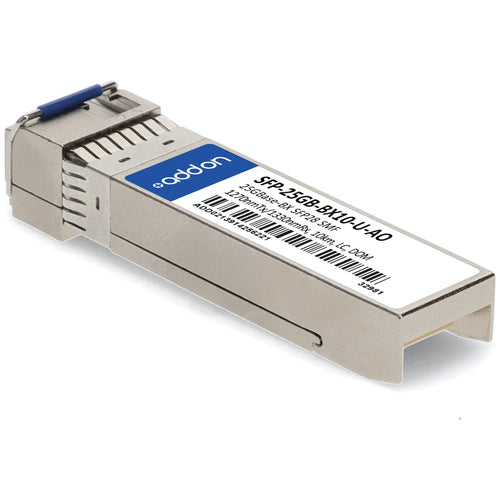 Fiber Optic Transceiver AddOn Networks SFP-25GB-BX10-U-AO 25Gbps LC 10km 1270nm