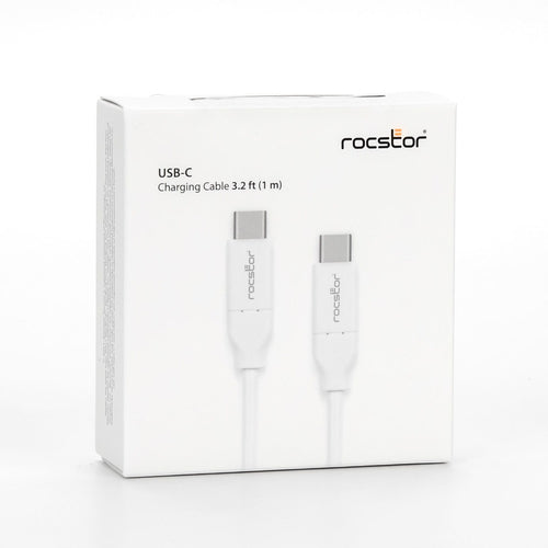 USB 2.0 Typ-C Kabel 1 Meter Rocstor 0,48 Gbit/s Weiß