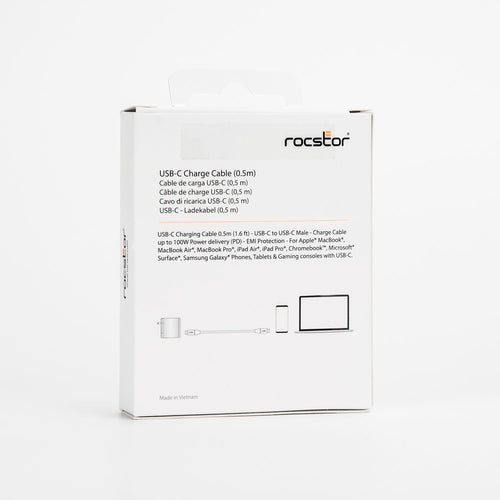 USB 2.0 USB-C Cable 0.5m 0.48 Gbit/s White Rocstor