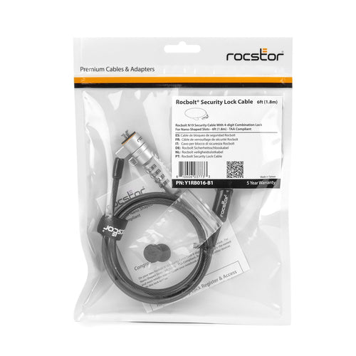 Rocstor Rocbolt N19 cable lock