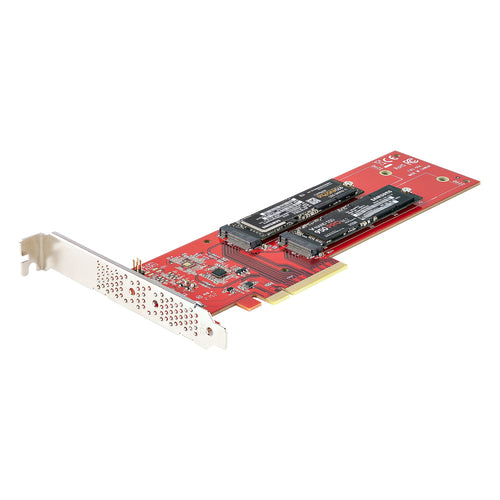 StarTech.com Dual M.2 PCIe Adapter Card - PCIe 4.0, NVMe/AHCI Support, 7.8GBps